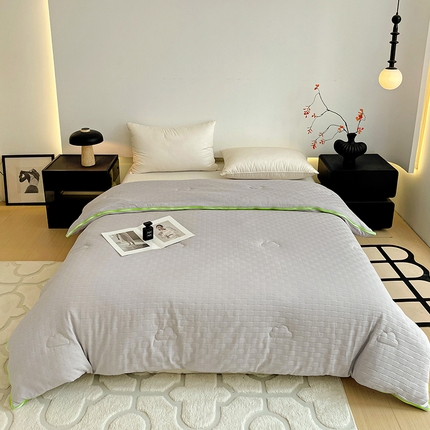 91家纺网 家纺一手货源 找家纺 亚龙工厂店 2024新款双胎子母被 时尚灰