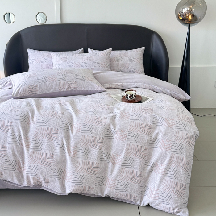 91家纺网 家纺一手货源 找家纺 千朵 2024新款轻奢全棉磨毛四件套 米洛紫