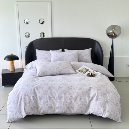 千朵 2024新款轻奢全棉磨毛四件套 米洛紫