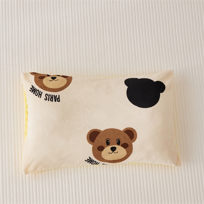 91家纺网 家纺一手货源 找家纺 艾佳宝贝 2024牛奶绒豆豆绒可拆式多功能防踢被 防踢被-乖乖熊