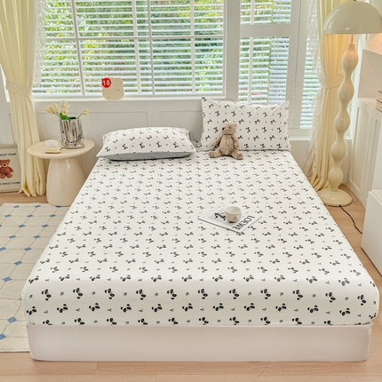 91家纺网 家纺一手货源 找家纺 （总）柠馨 2024新款简约全棉时尚印花床笠