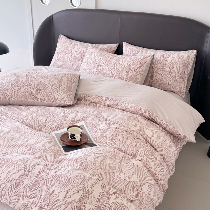 91家纺网 家纺一手货源 找家纺 千朵 2024新款轻奢全棉磨毛四件套 偶遇红