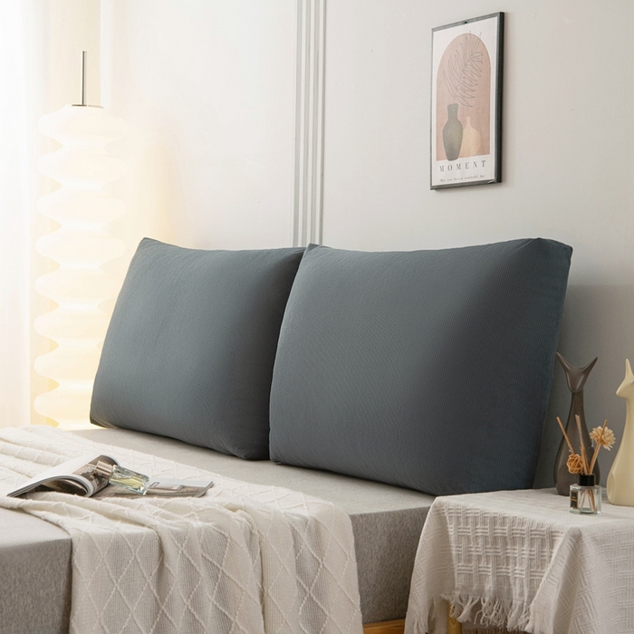 91家纺网 家纺一手货源 找家纺 美达人 2024新款灯芯绒面包款床头靠垫 深灰