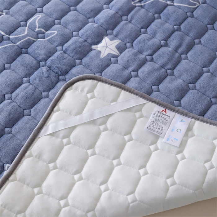 91家纺网 家纺一手货源 找家纺 凌云家纺 2025新款A类牛奶绒床垫软垫学生宿舍单人床褥可机洗 蓝海豚