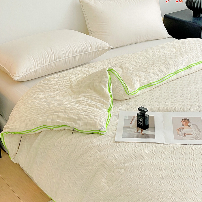 91家纺网 家纺一手货源 找家纺 亚龙工厂店 2024新款双胎子母被 云朵白