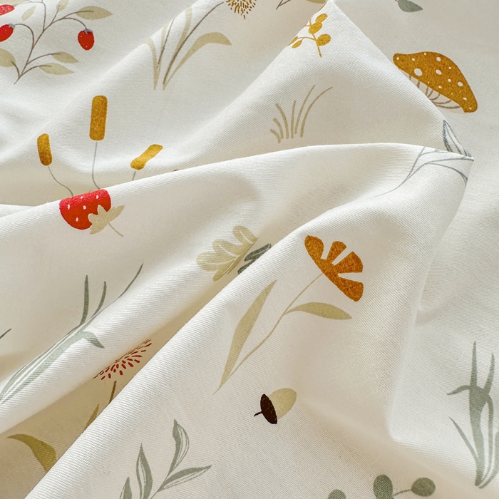 91家纺网 家纺一手货源 找家纺 柠馨 2024新款简约全棉时尚印花床笠 阳光森林