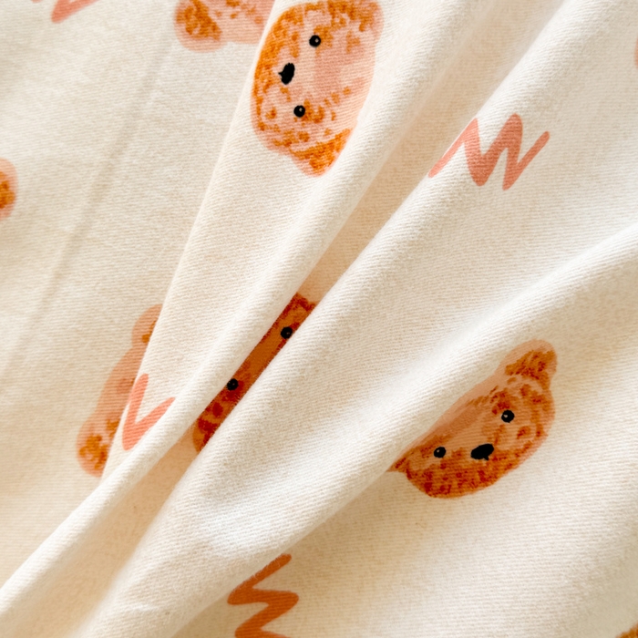 91家纺网 家纺一手货源 找家纺 千朵 2024新款全棉磨毛小清新印花四件套 维尼