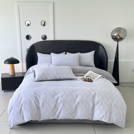 91家纺网 家纺一手货源 找家纺 千朵 2024新款轻奢全棉磨毛四件套 塞纳河畔