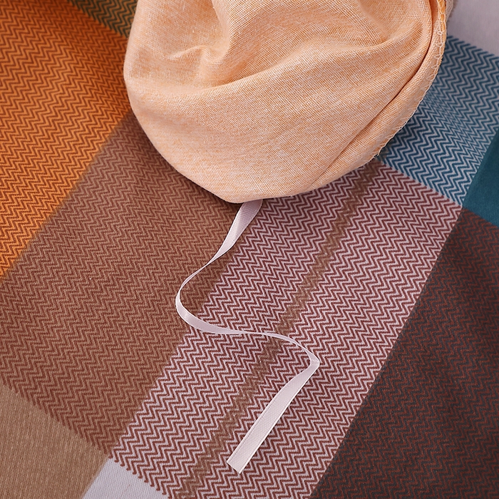 91家纺网 家纺一手货源 找家纺 贝兰仙奴 2024新款利兹系列磨毛多规格单被套 苏格风情桔