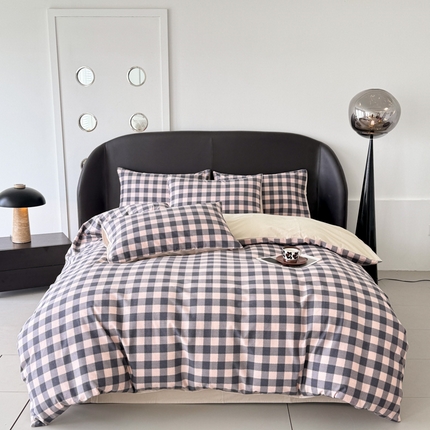 91家纺网 家纺一手货源 找家纺 千朵 2024新款轻奢全棉磨毛四件套 维格