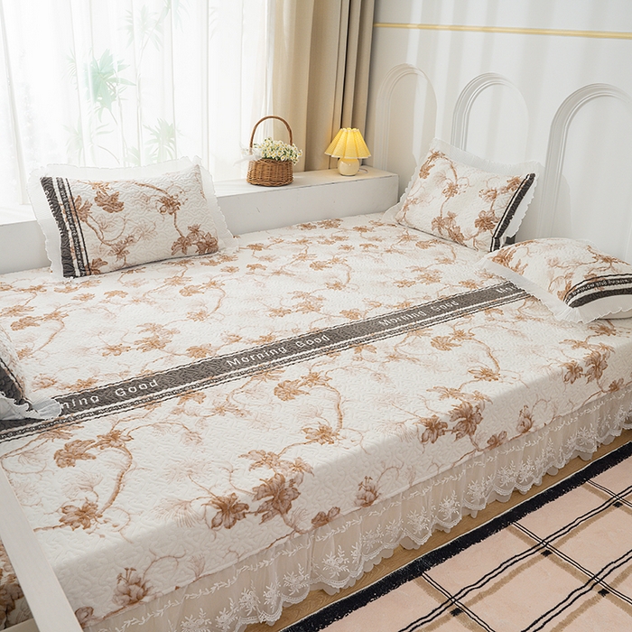 91家纺网 家纺一手货源 找家纺 冬然 2024新款牛奶绒床盖榻榻米床盖炕盖水木年华