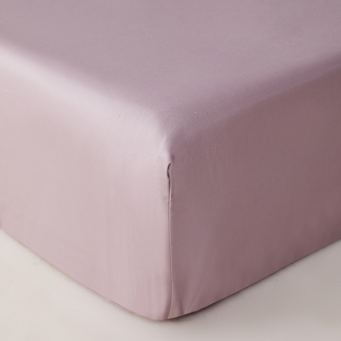 91家纺网 家纺一手货源 找家纺 轩和家居 2024新款A类50S贡缎长绒棉单床笠系列 丹麦紫