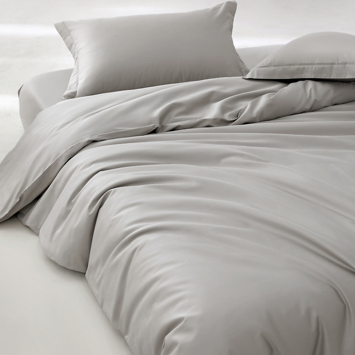 91家纺网 家纺一手货源 找家纺 轩和家居 2024新款A类50S贡缎长绒棉单被套系列 雅士灰