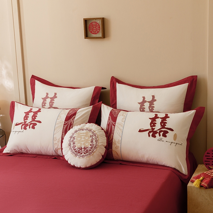 91家纺网 家纺一手货源 找家纺 （总）星野 2024秋冬新款100支长绒棉加厚磨毛刺绣贴布绣四件套-芙喜