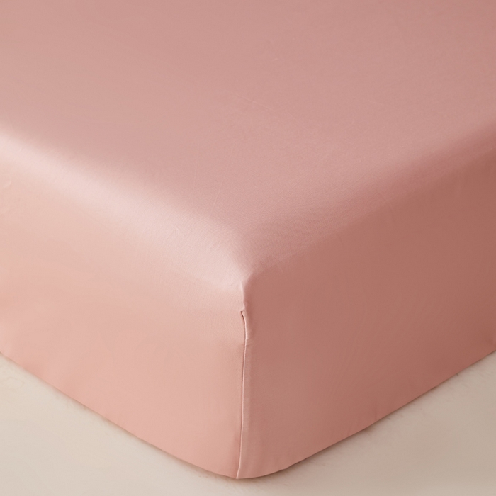 91家纺网 家纺一手货源 找家纺 轩和家居 2024新款A类50S贡缎长绒棉单床笠系列 复古粉