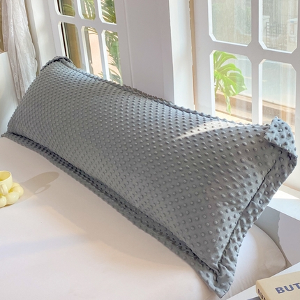 91家纺网 家纺一手货源 找家纺 （总）美宜家 2025新款豆豆绒保暖双人情侣枕套长枕芯保护套