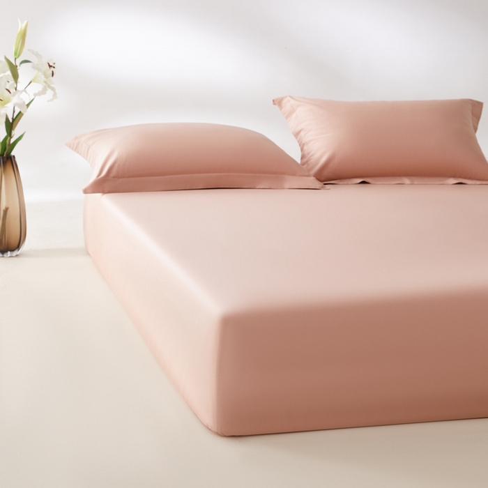 91家纺网 家纺一手货源 找家纺 轩和家居 2024新款A类50S贡缎长绒棉单床笠系列 罗卡芙