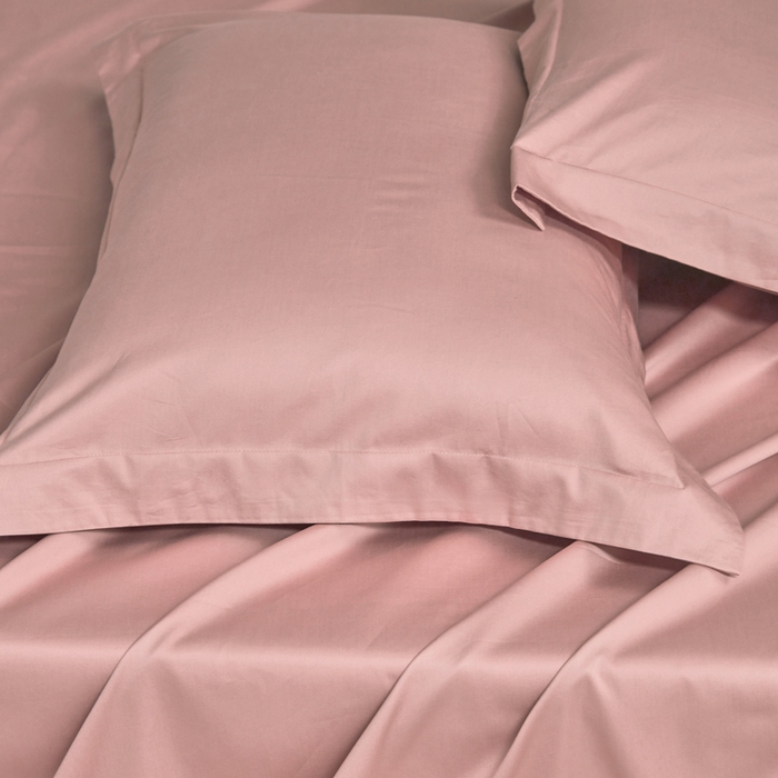 91家纺网 家纺一手货源 找家纺 轩和家居 2024新款A类50S贡缎长绒棉单枕套系列 复古粉