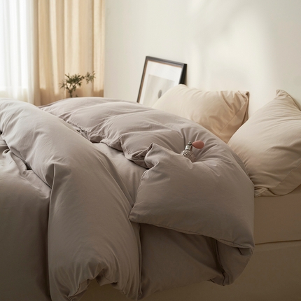 91家纺网 家纺一手货源 找家纺 （总）2024新款全棉加厚磨毛纯色单被套