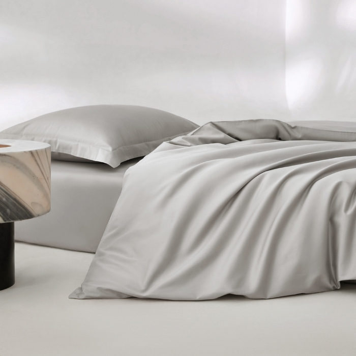 91家纺网 家纺一手货源 找家纺 轩和家居 2024新款A类50S贡缎长绒棉单被套系列 雅士灰