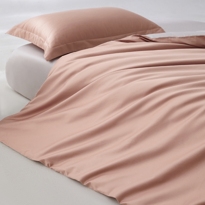 91家纺网 家纺一手货源 找家纺 轩和家居 2024新款A类50S贡缎长绒棉单被套系列 罗卡芙+迷雾灰