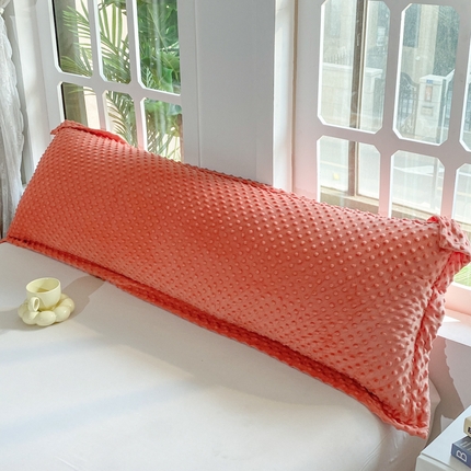 91家纺网 家纺一手货源 找家纺 （总）美宜家 2025新款豆豆绒保暖双人情侣枕套长枕芯保护套