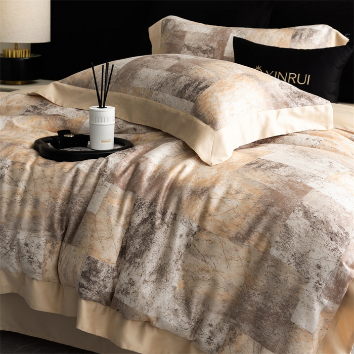 91家纺网 家纺一手货源 找家纺 馨蕊家居 2024新款100s金太阳艾阳绒磨毛系列-瑰丽 瑰丽-黄