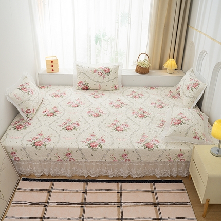 冬然 2024新款牛奶绒床盖榻榻米床盖炕盖花语温情