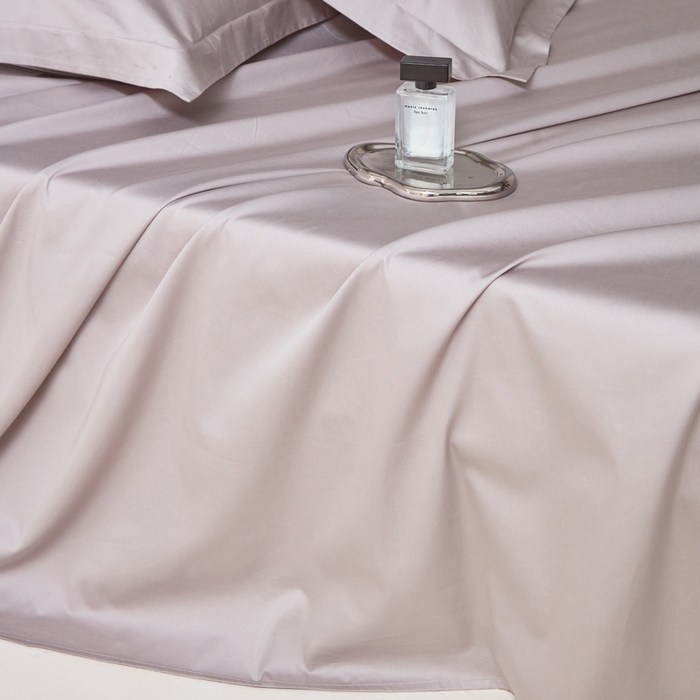 91家纺网 家纺一手货源 找家纺 轩和家居 2024新款A类50S贡缎长绒棉单床单系列 雅士灰