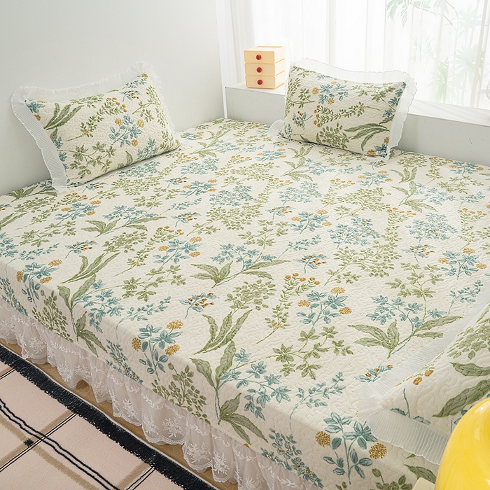 91家纺网 家纺一手货源 找家纺 冬然 2024新款牛奶绒床盖榻榻米床盖炕盖浪漫花季