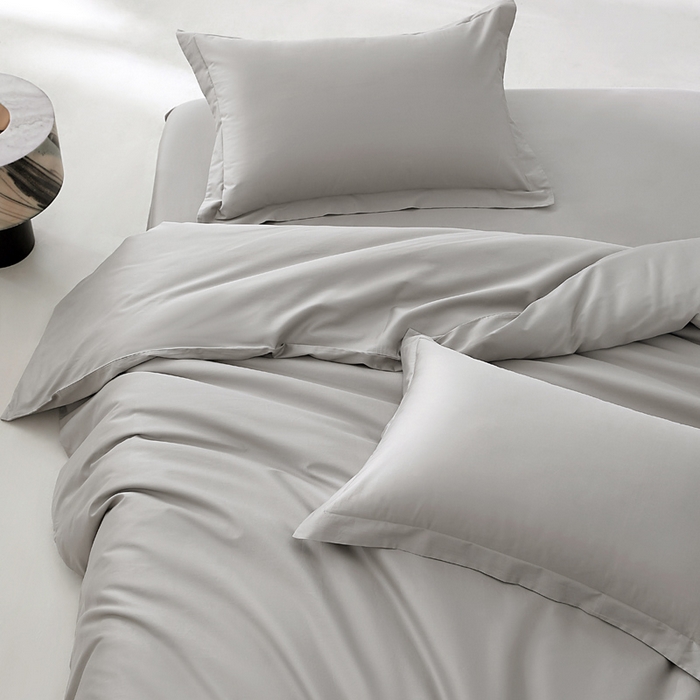 91家纺网 家纺一手货源 找家纺 轩和家居 2024新款A类50S贡缎长绒棉单被套系列 雅士灰