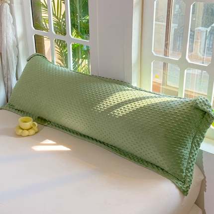 91家纺网 家纺一手货源 找家纺 （总）美宜家 2025新款豆豆绒保暖双人情侣枕套长枕芯保护套