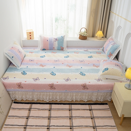 冬然 2024新款牛奶绒床盖榻榻米床盖炕盖蝶舞