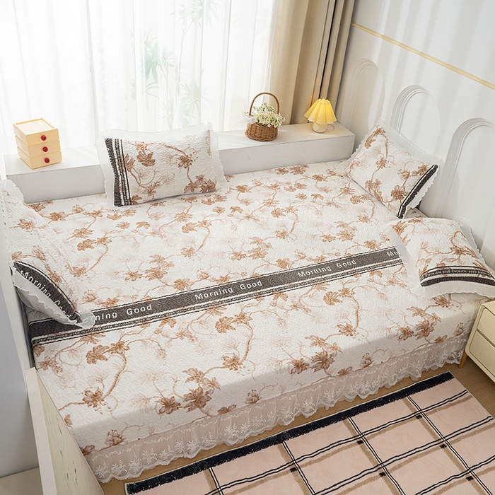 91家纺网 家纺一手货源 找家纺 冬然 2024新款牛奶绒床盖榻榻米床盖炕盖水木年华