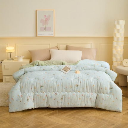 91家纺网 家纺一手货源 找家纺 （总）鑫琪莱家纺  2024新款针织绒豆豆绒被芯