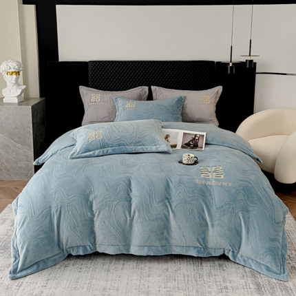 91家纺网 家纺一手货源 找家纺 （总）航途席业 2025新款牛奶绒四件套-唯爱系列