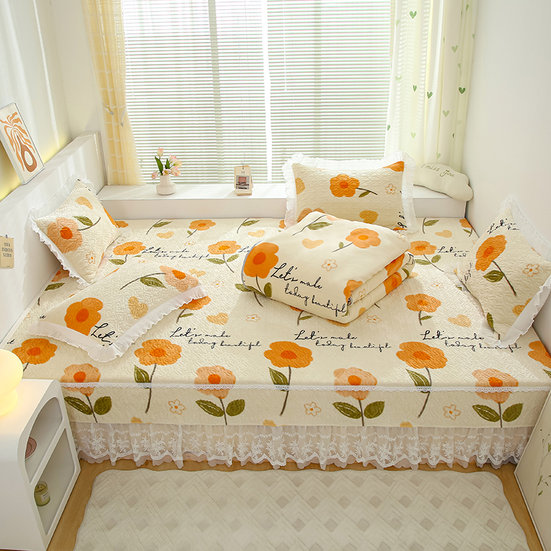 91家纺网 家纺一手货源 找家纺 （总）冬然 2025新款牛奶绒床盖榻榻米床盖炕盖