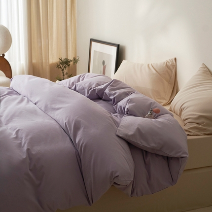 91家纺网 家纺一手货源 找家纺 （总）2024新款全棉加厚磨毛纯色单被套