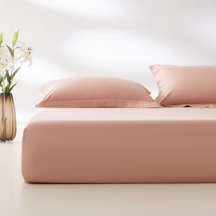 91家纺网 家纺一手货源 找家纺 轩和家居 2024新款A类50S贡缎长绒棉单床笠系列 罗卡芙