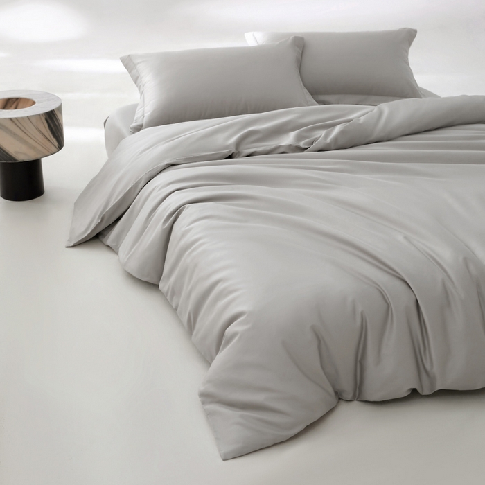 91家纺网 家纺一手货源 找家纺 轩和家居 2024新款A类50S贡缎长绒棉单被套系列 雅士灰