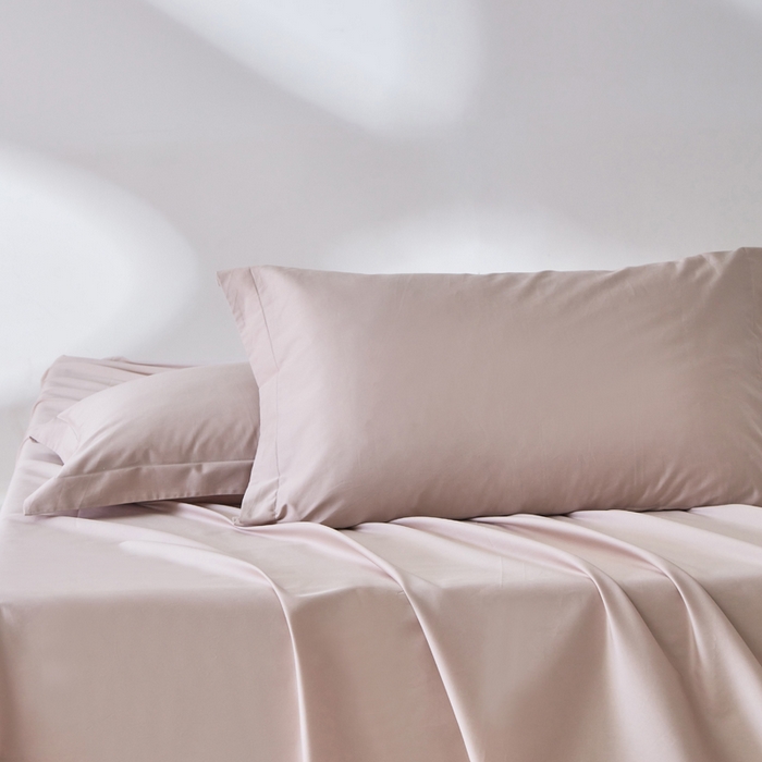 91家纺网 家纺一手货源 找家纺 轩和家居 2024新款A类50S贡缎长绒棉单枕套系列 迷雾灰