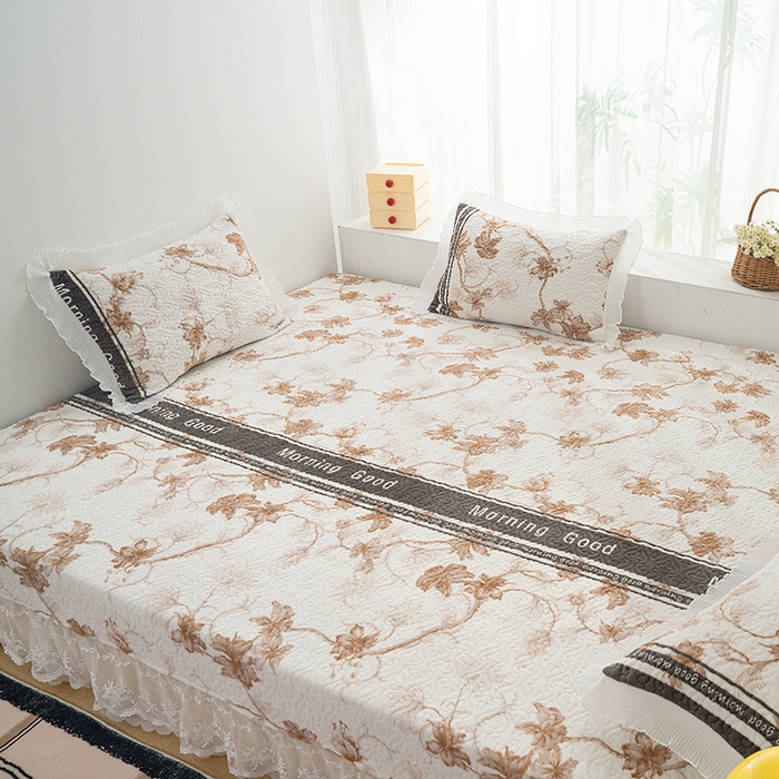 91家纺网 家纺一手货源 找家纺 冬然 2024新款牛奶绒床盖榻榻米床盖炕盖水木年华