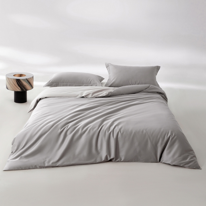 91家纺网 家纺一手货源 找家纺 轩和家居 2024新款A类50S贡缎长绒棉单被套系列 雅士灰+迷雾灰