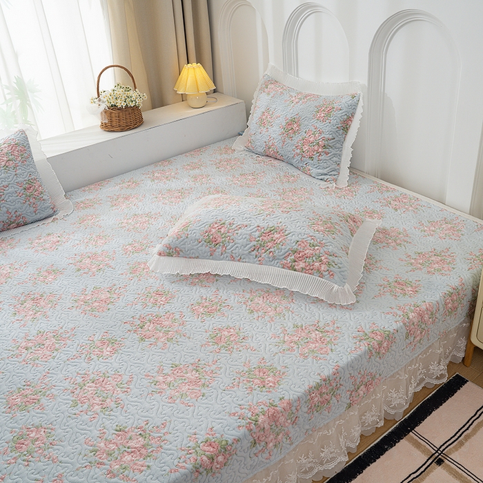 91家纺网 家纺一手货源 找家纺 冬然 2024新款牛奶绒床盖榻榻米床盖炕盖初夏