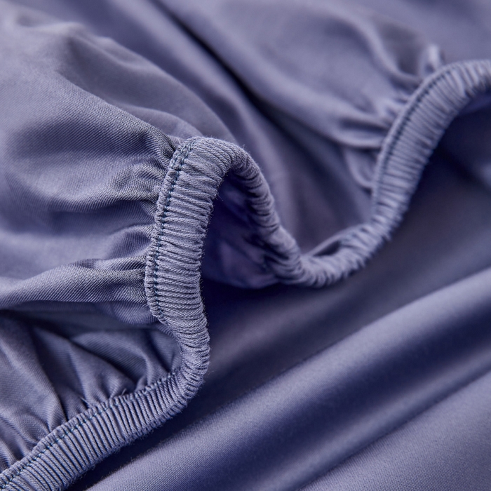 91家纺网 家纺一手货源 找家纺 轩和家居 2024新款A类50S贡缎长绒棉单床笠系列 海茵蓝