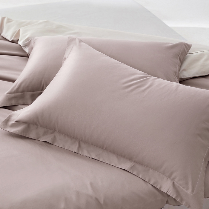 91家纺网 家纺一手货源 找家纺 轩和家居 2024新款A类50S贡缎长绒棉四件套系列 丹麦紫+迷雾灰