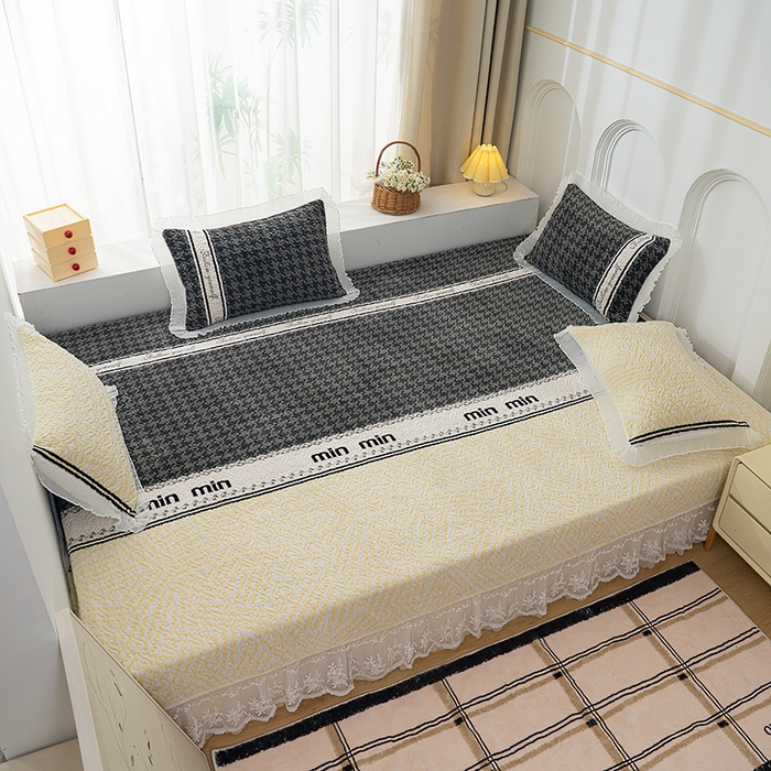 91家纺网 家纺一手货源 找家纺 冬然 2024新款牛奶绒床盖榻榻米床盖炕盖卢卡西