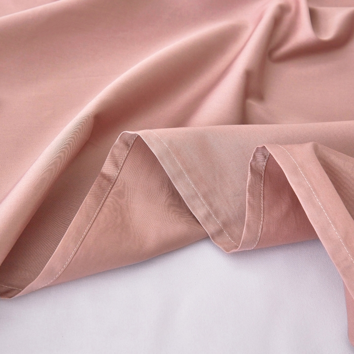 91家纺网 家纺一手货源 找家纺 轩和家居 2024新款A类50S贡缎长绒棉单床单系列 复古粉