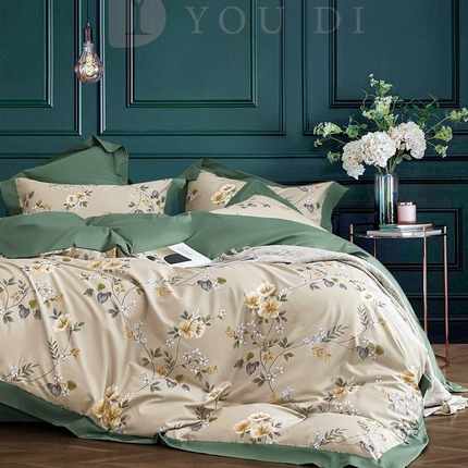 91家纺网 家纺一手货源 找家纺 （总3）未来家居 2024新款UD活性印染铂金贡缎四件套