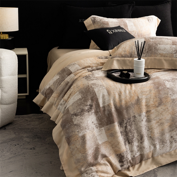 91家纺网 家纺一手货源 找家纺 馨蕊家居 2024新款100s金太阳艾阳绒磨毛系列-瑰丽 瑰丽-黄